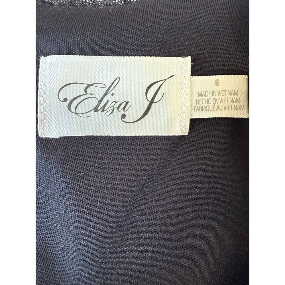 Eliza J Black Sequined Shawl Mermaid Formal Gown Size 6 - Picture 7 of 11
